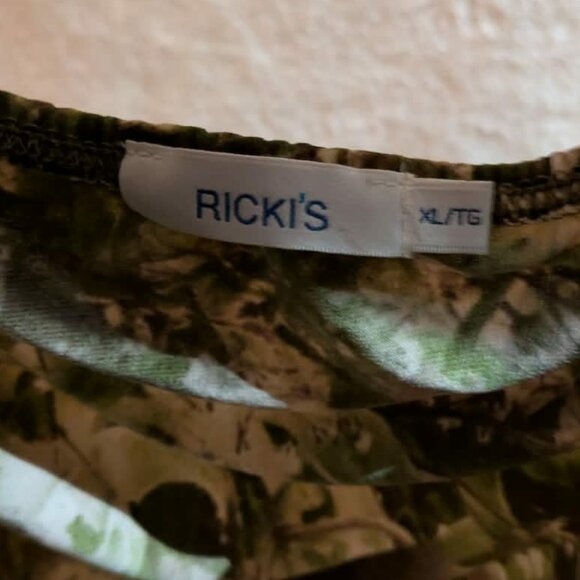 Rickis Size XL Camo halter top mini dress/long top - Y2K - Picture 3 of 3